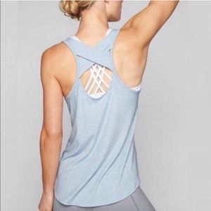 NEW Athleta Yogini Tank, Light Blue Heather, Sz XS